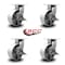 Service Caster 8 Inch Heavy Duty Semi Steel Cast Iron Swivel Caster Set with Brakes SCC, 4PK SCC-KP92S830-SSR-SLB-4 - alternate 3